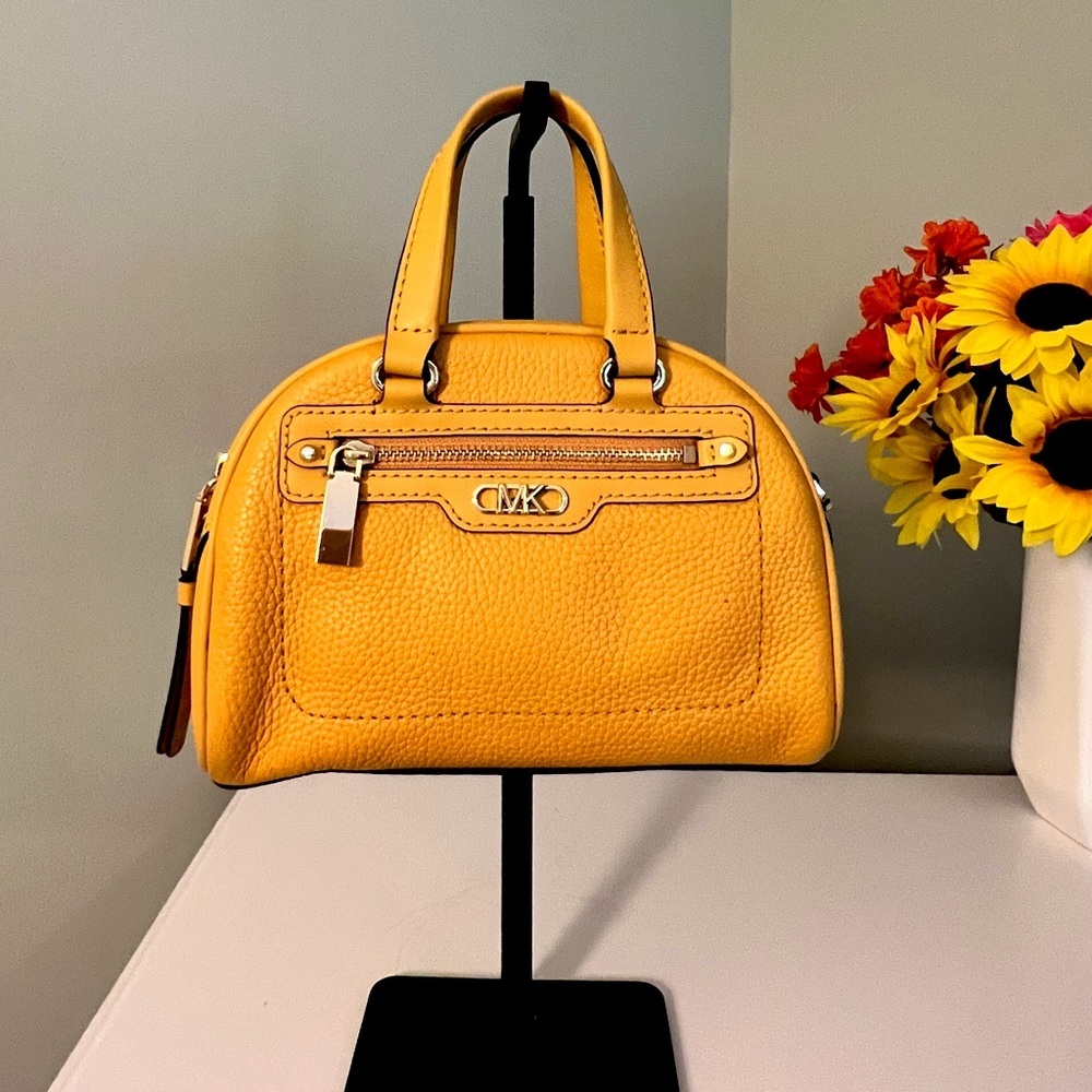 Michael Kors Yellow Leather Mini Dome Satchel NWOT